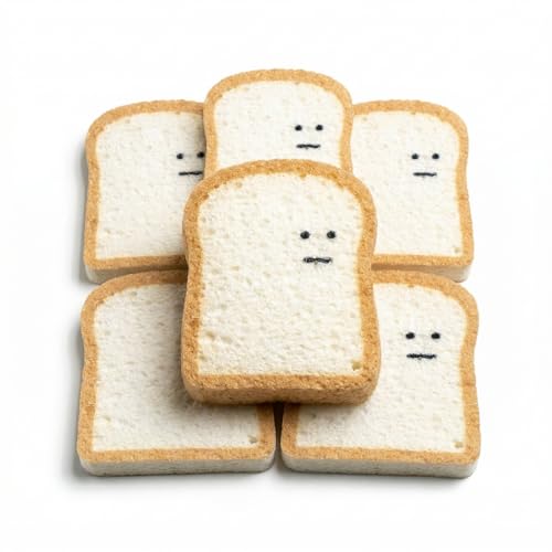 Keovar Plant-Based Toast Kitchen Sponges - 6 Pack Scratch-Free Scrubbers