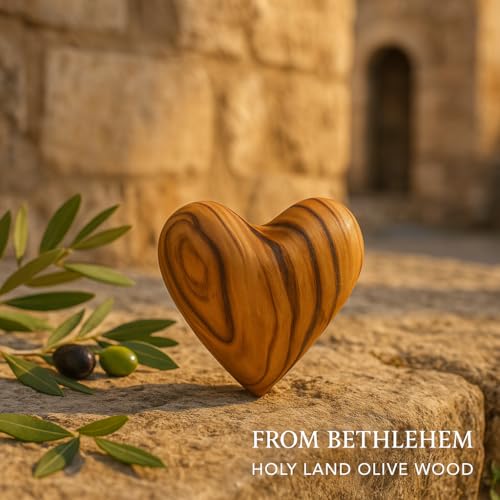 Zuluf 1.25" Olive Wood Pocket Heart – Hand Carved Wooden Fidget Keepsake