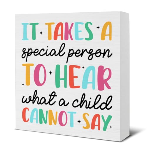 Thank You Gift for Special Education Teacher - T02 Wood Block Sign 5"x5"