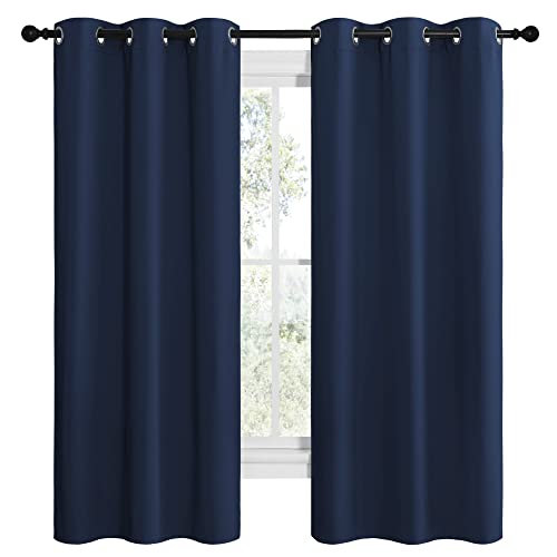 NICETOWN Navy Blackout Curtains 42"W x 68"L - 2 Panels