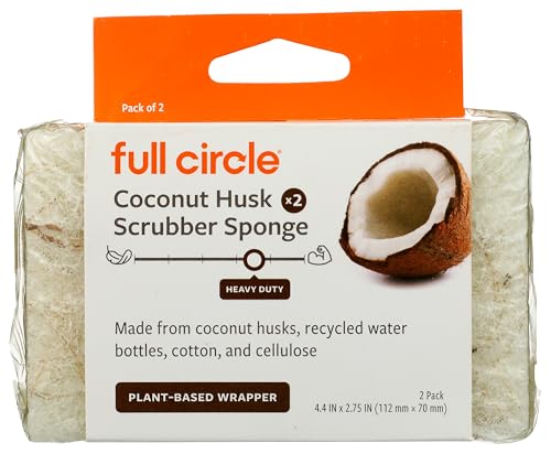 Cleana Colada Heavy Duty Coconut Scrubber Sponges - 2 Pack