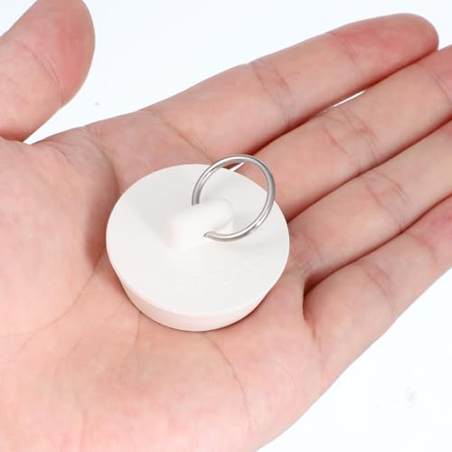 2 PCS Rubber Bathtub Drain Stopper, Fits 1-3/8 Inch to 1-1/2 Inch Drains