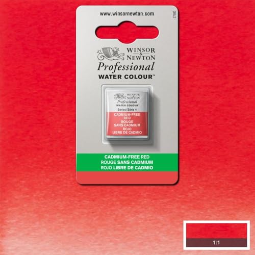 Winsor & Newton Professional Watercolor Half Pan - Cadmium-Free Red