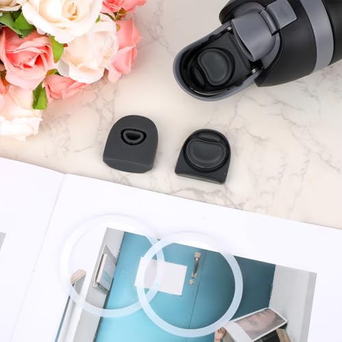 11pcs Replacement Kit for Owala, Water Bottle Parts Accessories Including 3 Silicone Stoppers Lid Top Cover Cap Insert Rubber Seal Gaskets 1 Cleaning Brush 3 Straws and Cutting Tool