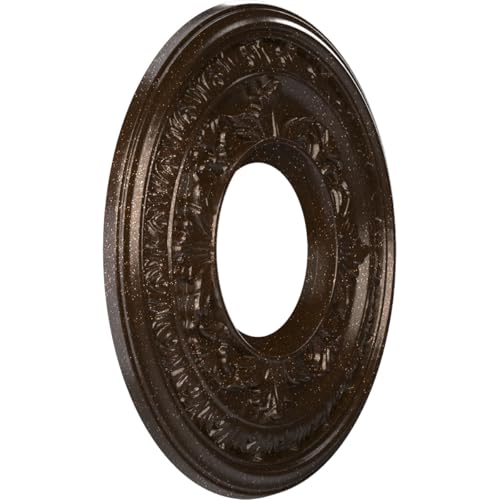 Ekena Millwork Baltimore 10-Inch Ceiling Medallion, Metallic Mystic Brown