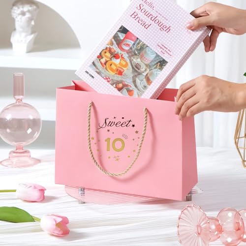 Rose Gold 6th Birthday Gift Bag with Wrapping Paper & Card