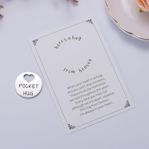 Pocket Hug from Heaven Token - Silver Stainless Steel Memorial Gift