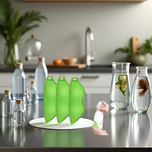 Sluswallow Multipurpose Bean-Shaped Bottle Cleaning Sponges - 3 Pack, Heat Resistant & Reusable