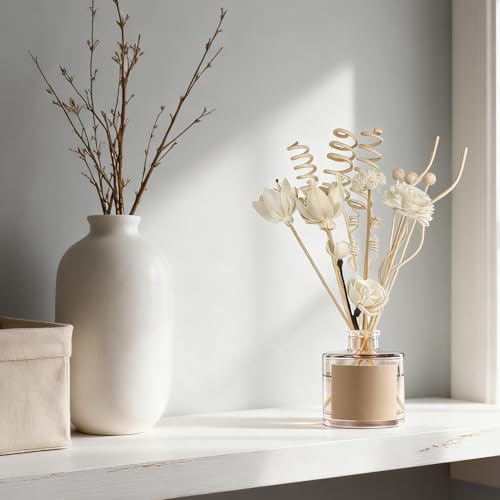 Natural Reed Diffuser Sticks Set for Home & Office Aromatherapy - 15 Pieces