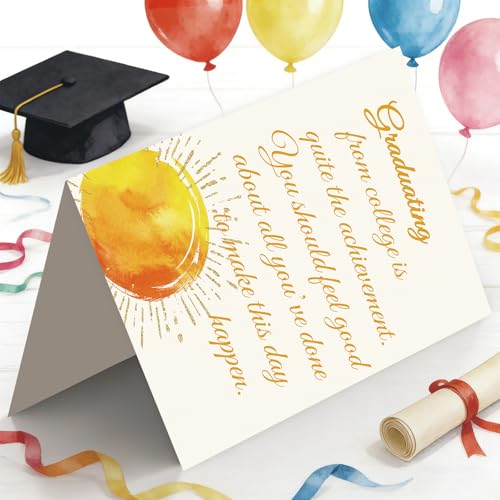 Elegant College Graduation Card - Congratulations Graduate Gift