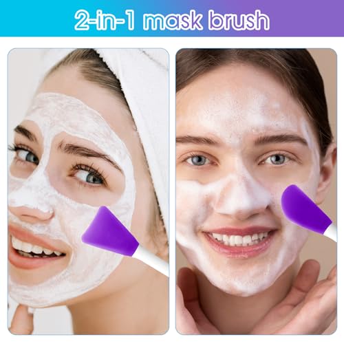 Silicone Face Mask Applicator Brush - 4 PCS Double-End Spatula Tools