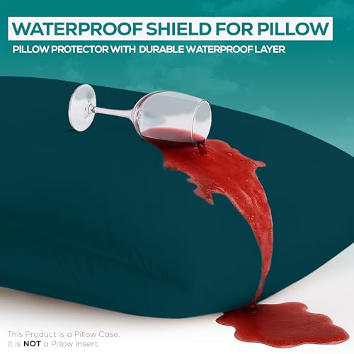 Utopia Bedding Waterproof King Pillow Protectors - Teal (Set of 2)