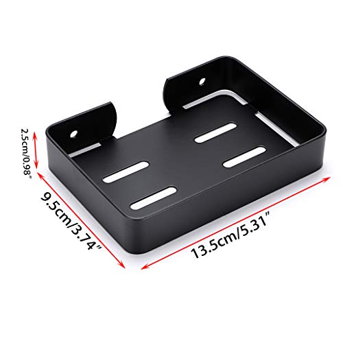 Sumnacon Wall Mounted Soap Dish Holder - Stainless Steel, Space-Saving, Heavy Duty, Black