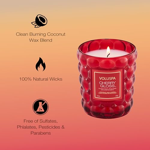 Classic - Cherry Gloss by Voluspa for Unisex - 6.5 oz Candle