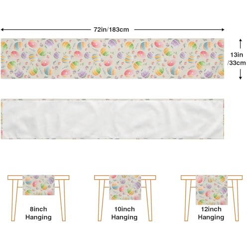 Easter Table Runner 13x72 Inches Spring Farmhouse Dining Table Decor