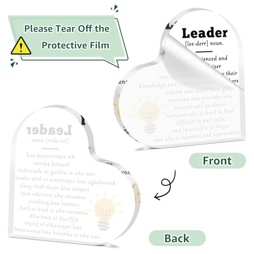Acrylic Boss Appreciation Plaque - Thank You Gift for Leaders