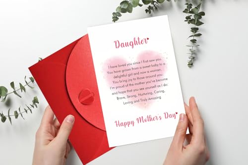Mother's Day Card for Daughter - First Mother's Day Gift with Envelope