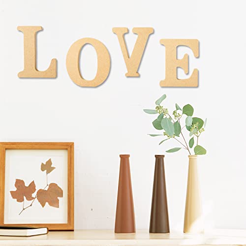 Unfinished Wooden Letters for DIY Wall Decor - 4 Inch Craft Letters