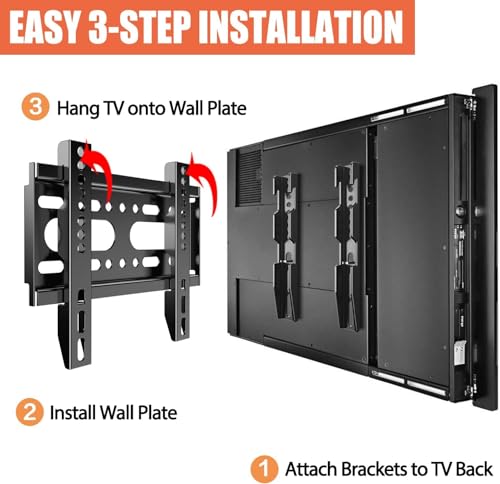 JXMTSPW Universal Low-Profile TV Wall Mount for 14-42 Inch Screens