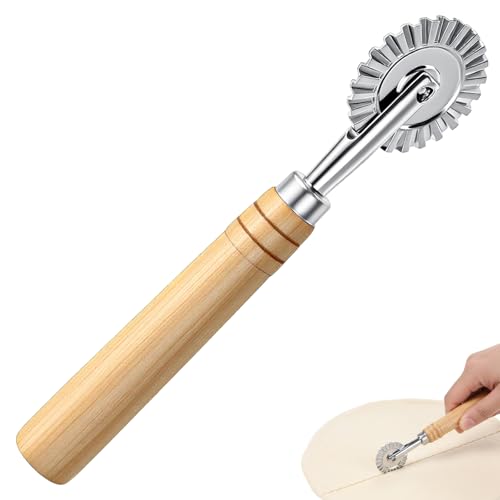 Quilax Pasta Wheel Cutter - Durable Ravioli Cutter with Roller