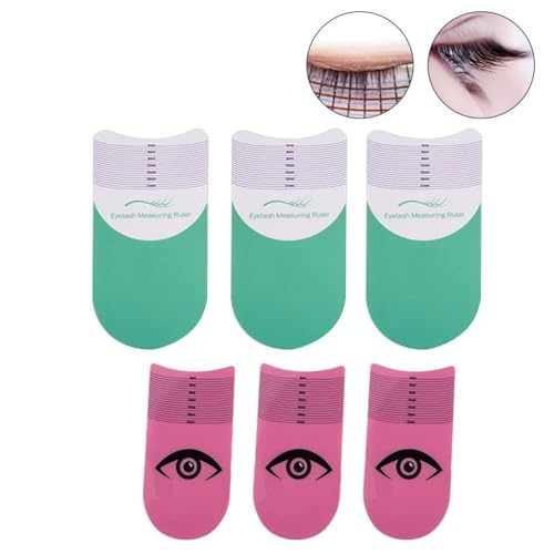 2Pcs Pink Eyelash Extension Measuring Ruler & Lash Stencil Tool