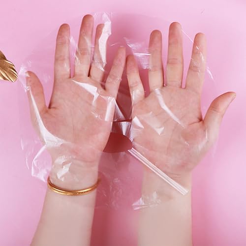Borsicge 400-Pack Disposable Facial Mask Sheets Clear Plastic DIY Wrap