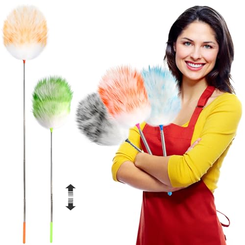 NEWONG 5-Pack Extendable Lambswool Duster Set, 35-55" Reach