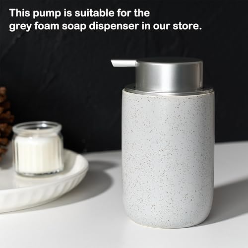 GIRLUFO Matte Silver Foaming Soap Dispenser Pump - BPA Free