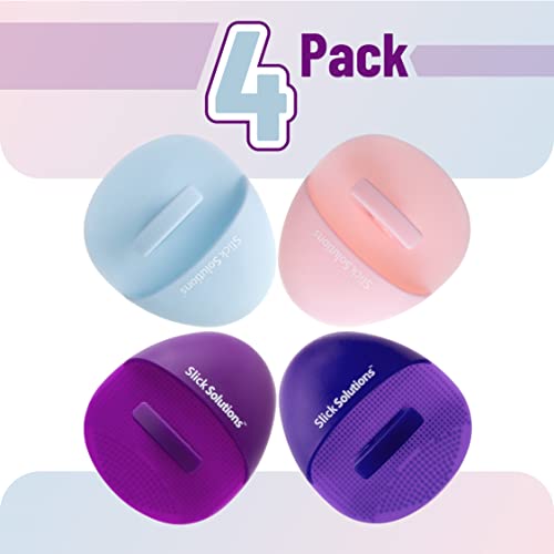 Slick Silicone Facial Cleansing Brush, 4 Pack Exfoliating Face Scrubber