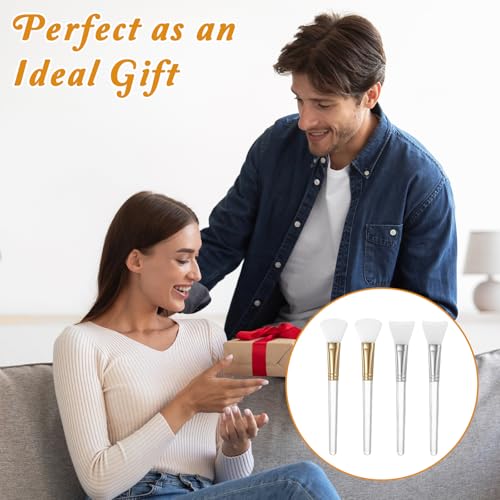 Silicone Face Mask Brush 4-Piece Set for Skincare Mud and Clay Application