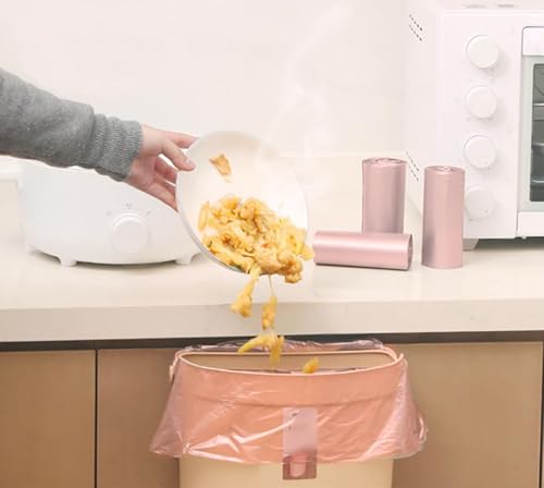 Biodegradable 3-4 Gallon Trash Bags - 120 Count Pink