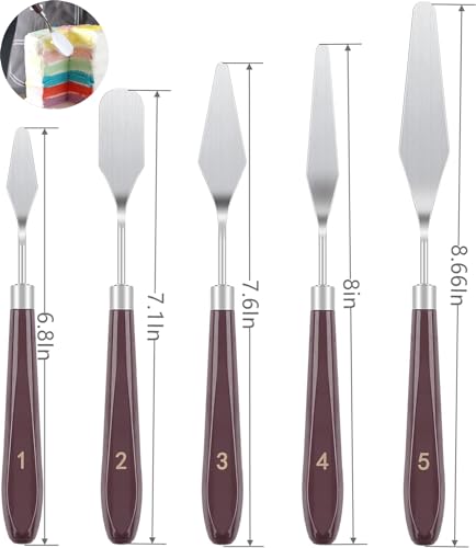 MDLJG 5 Pieces Stainless Steel Cake Spatula Set for Baking Decorating
