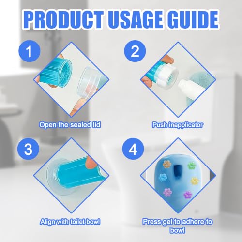 Flower-Shaped Toilet Gel Stamps - 84 Count with 6 Scents