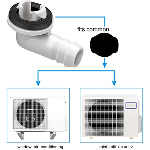 Zonon 4-Pack Air Conditioner Drain Hose Connectors - 1.8"