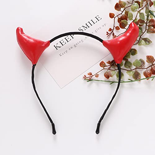 CBLUO Devil Horn Headband and Bloody Choker Necklace Halloween Costume Set