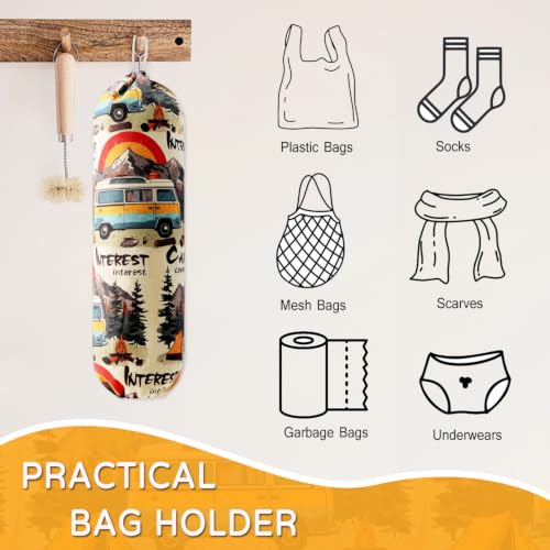 LeCorner Washable Plastic Bag Holder - Wall-Mount Grocery Organizer