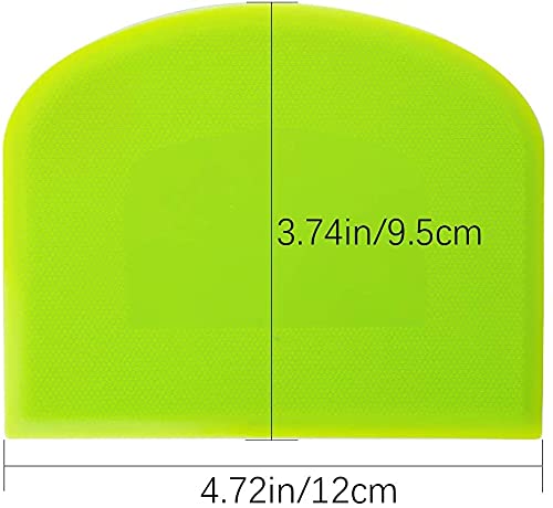 LUTER Plastic Dough Scraper Set - 2 Pack, 12x9.5 cm
