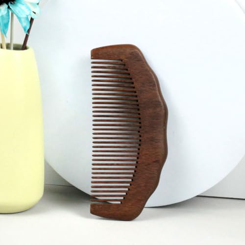 Natural Sandalwood Wide-Tooth Comb Anti-Static Hair Detangler