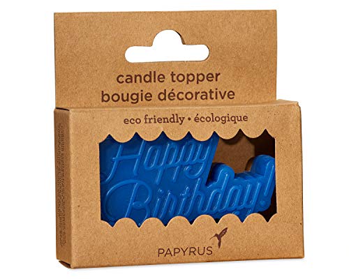 Papyrus Eco-Friendly Happy Birthday Candle - Blue