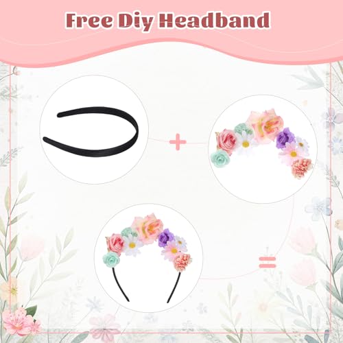 Tiesome 3-Piece Satin Black Headbands - 0.6 Inch Wide Non-Slip Hair Bands