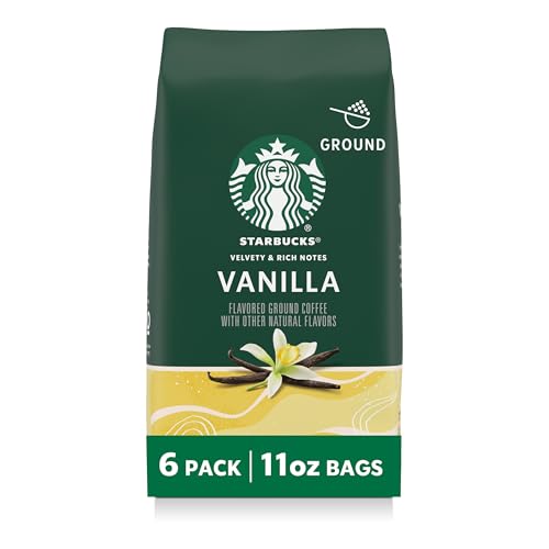 Starbucks Vanilla Ground Coffee - 6 Pack of 11 oz Bags