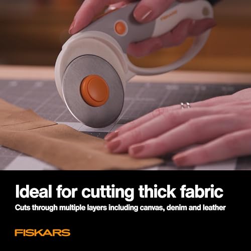 Fiskars 60mm Titanium Rotary Cutter Blades - 2-Pack for Fabric Cutting