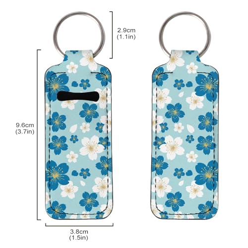 CLOHOMIN Neoprene Chapstick Holder Keychain Lip Gloss Sleeve Organizer