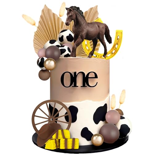 Cowboy Cake Topper Set for Western Horse Birthday Cake Decorations