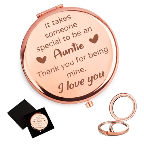 Compact Makeup Mirror Gift for Aunt from Niece and Nephew