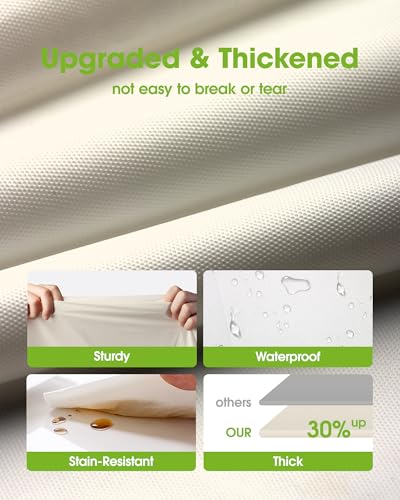 Pureegg Disposable Plastic Tablecloths - 8 Pack, 54x108 Inch, Beige