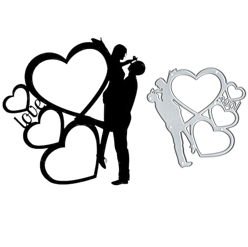 Hearts Couple Wedding Metal Cutting Dies for Scrapbooking