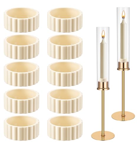 10 Pack Candle Grippers for Taper Candles, Silicone Holders Rings