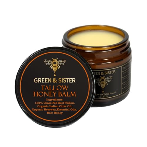 Grass-Fed Beef Tallow Balm with Raw Honey - Citrus Moisturizer for Face & Body
