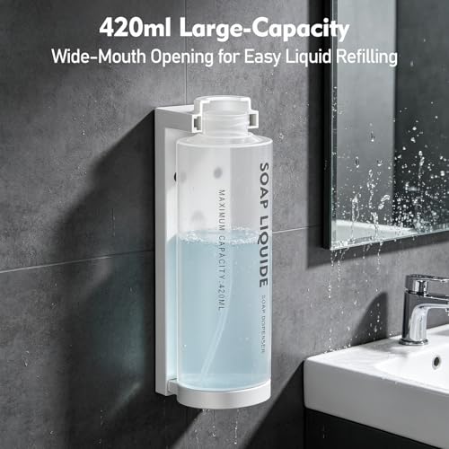 Wall Mounted Shampoo and Conditioner Dispenser - White